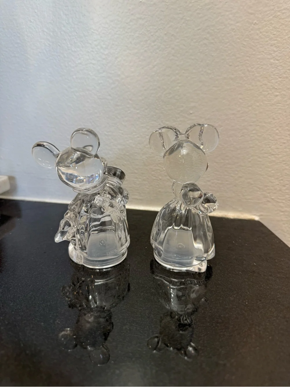 Disney Lenox Crystal Mickey & Minnie  - Home Accent/salt n pepper shaker